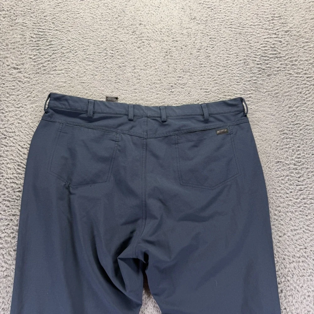 Greg Norman Pant Mens 40x30 Blue Polyester Golf Straight Leg Performance Stretch